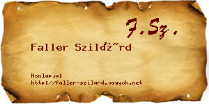 Faller Szilárd névjegykártya