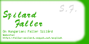 szilard faller business card